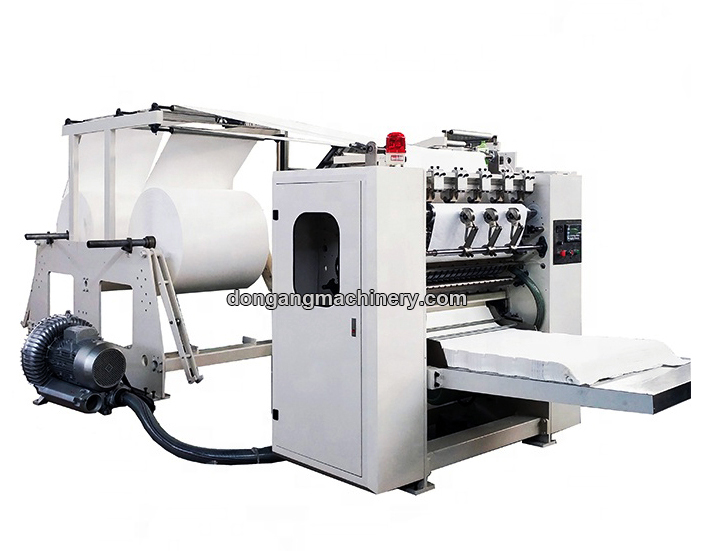 high speed 4 lines facial tissue paper V fold machine