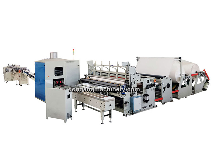 Full automatic toilet tissue paper roller production line