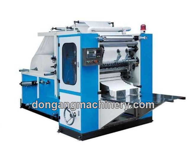 facial tissue fold and embossing machine